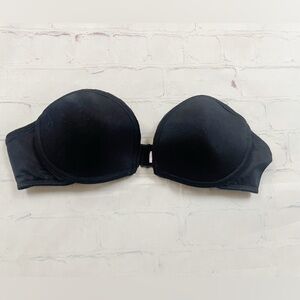 Victoria’s Secret very sexy black satin strapless bra with clear middle 34A